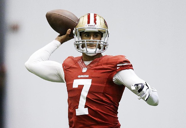 The San Francisco 49ers committed to the Pistol offense when Colin Kaepernick (7) took over at quarterback with seven games left in the season, forcing teammates, including running back Frank Gore, to adjust to a complicated scheme. 