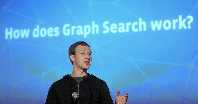 Mark Zuckerberg, chief executive officer and founder of Facebook Inc., introduced Graph Search at Facebook headquarters in Menlo Park, Calif., on Jan. 15, saying it would attract both more users and advertisers. 