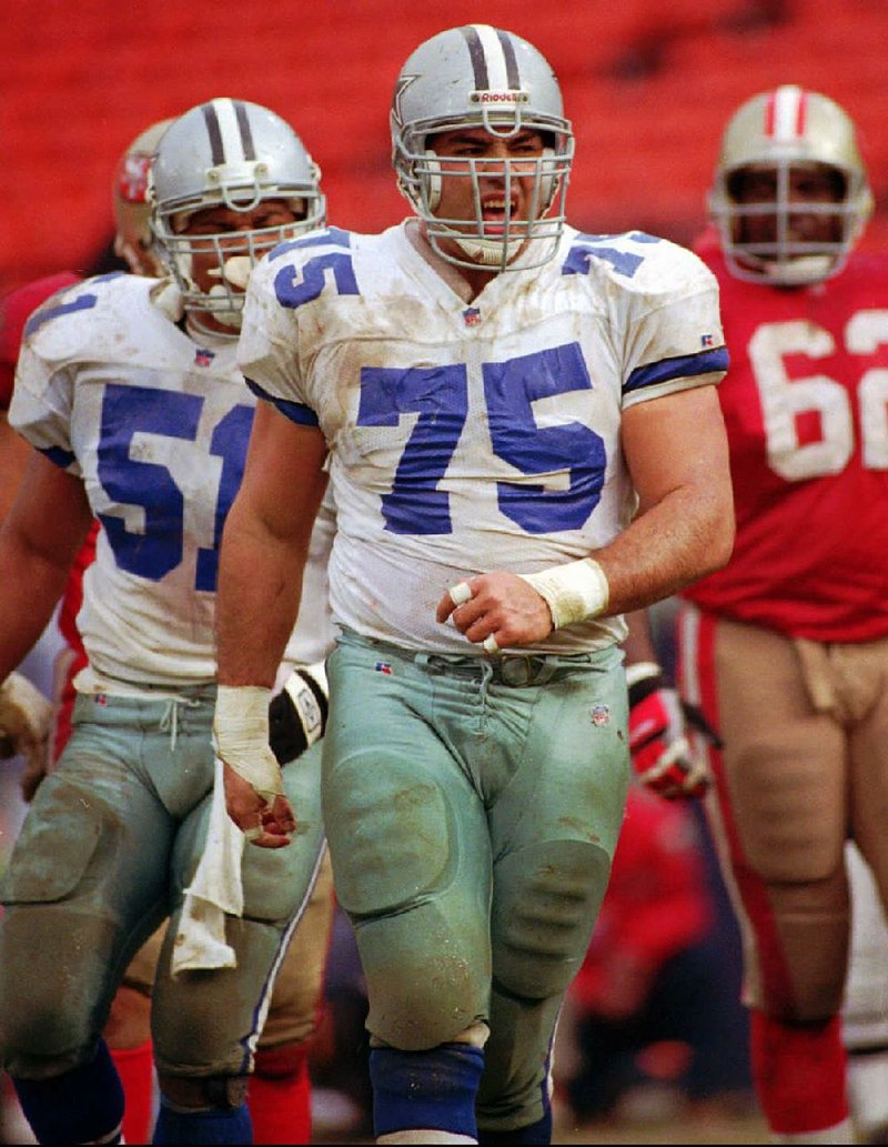 Former Dallas Cowboys defensive tackle Tony Casillas (center) said deer antler spray isn’t the first strange thing athletes have tried to aid recovery. 
