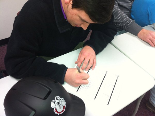 Gatlin Watson, a Springdale High senior, signed a national letter of intent to play baseball at Three Rivers Community College on Tuesday. Watson is a pitcher/catcher for the Bulldogs.