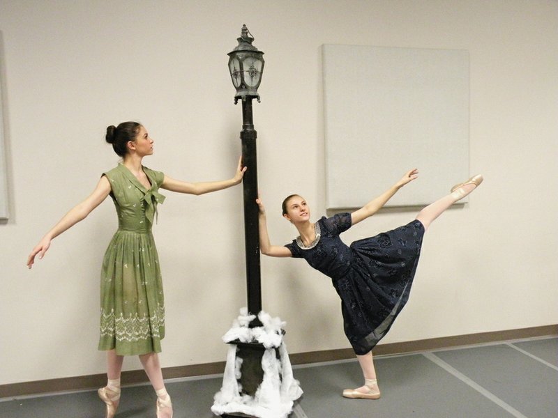 Appearing in the Blackbird Academy of Arts’ upcoming ballet production of The Lion, the Witch and the Wardrobe are Katie Hemphill, left, who plays the part of Susan, and Melodie Moore, who plays Lucy. 