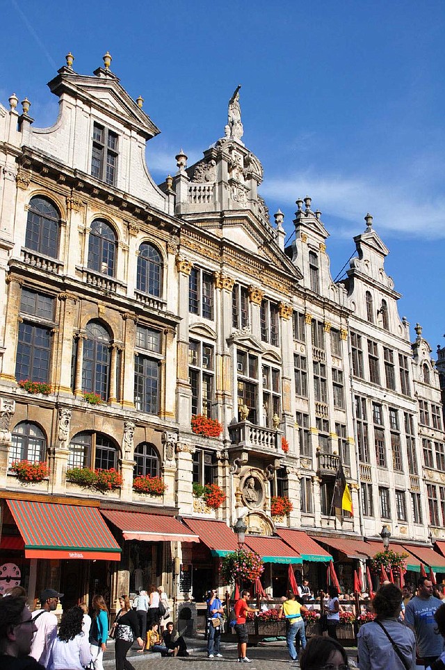 The Grand Place, Brussels’ main square, is a beautiful blend of historic guild houses, public open space, and an ever-changing people scene. 