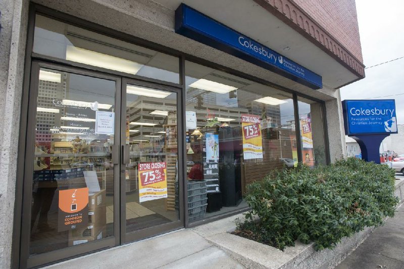 The Cokesbury bookstore in Little Rock is closing, along with the company’s other brick-and-mortar shops, as the United Methodist publishing house moves its operations online. 