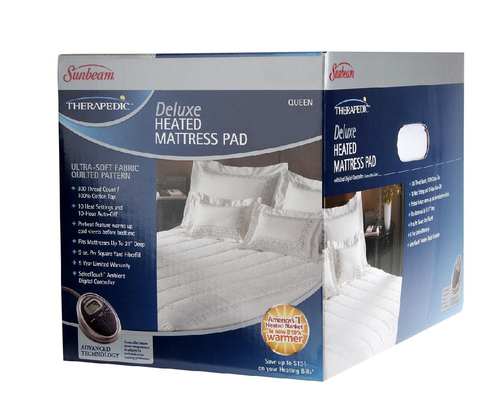 therapedic heated mattress pad