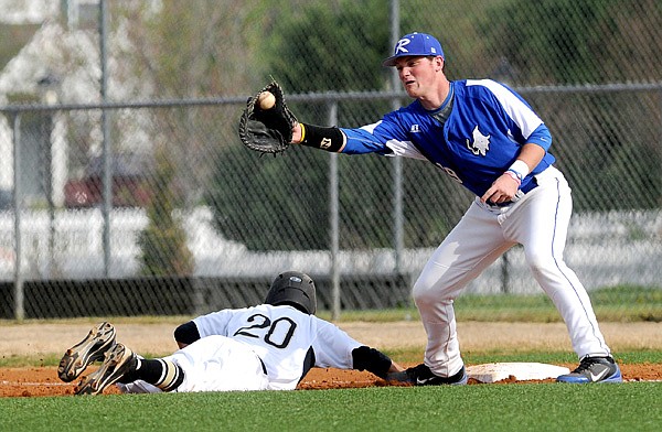 Brett Gentz, Rogers first baseman, is a three-year starter for the Mounties and batted .279 with 12 RBIs last season. 