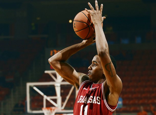 Arkansas guard BJ Young leads Arkansas with 15.3 points per game, but only scored a combined seven points in back-to-back road losses against Florida and LSU.
