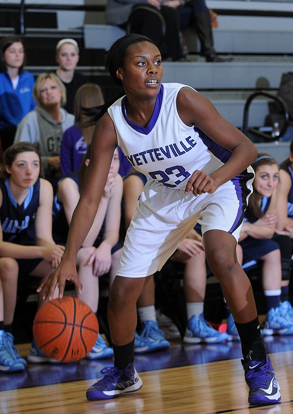 Alexa Howard of Fayetteville, a junior, leads the Lady Bulldogs into today’s Class 7A State Tournament in Fayetteville against North Little Rock. 