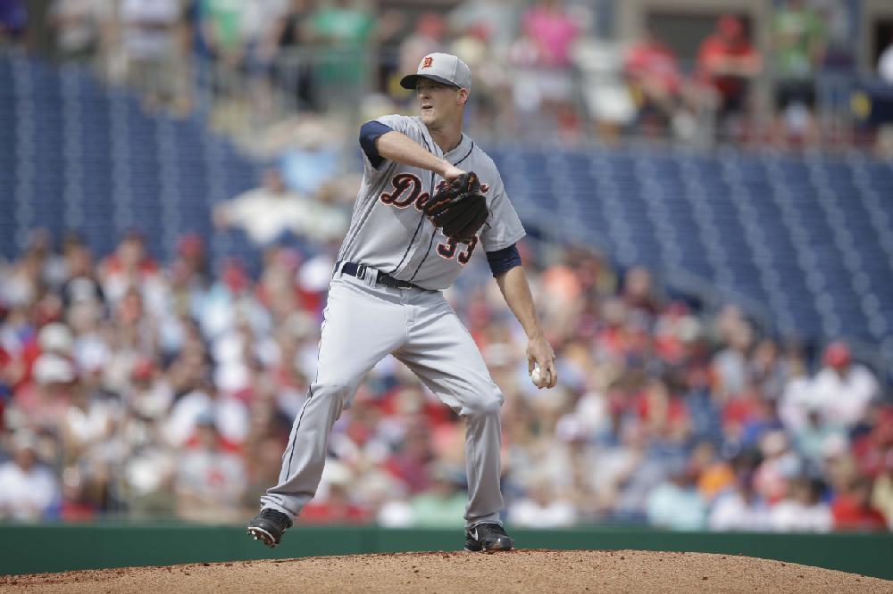 Detroit Tigers' Drew Smyly in action during a spring training exhibition baseball game against the Philadelphia Phillies, Monday, Feb. 25, 2013, in Clearwater, Fla. (AP Photo/Matt Slocum)