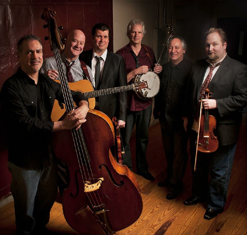 The DePue Brothers Band — (from left) Kevin MacConnell, bass; Mark Cosgrove, guitar; Wallace DePue Jr., lead vocals; Mike Munford, banjo; Don Liuzzi, drums and vocals; and Jason DePue, violin — will perform Tuesday in Hot Springs Village. 