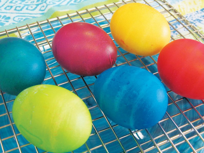 While many of today's modern Easter egg hunts utilize the plastic version, these old-style, decorated Easter eggs can serve two purposes. The hunters can search for the eggs on the day of the Easter event, and the cook can convert them to some great table fare afterward.