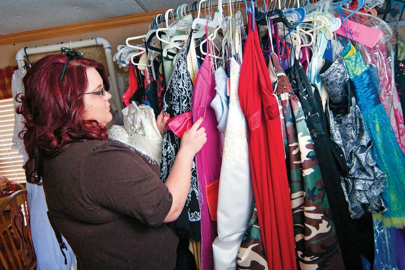 Tawny Wire runs the Cinderella Closet from her home in Bald Knob, with more than 300 dresses donated and available for girls in 11 school districts in White and Cleburne counties who might otherwise not be able to afford a prom dress.
