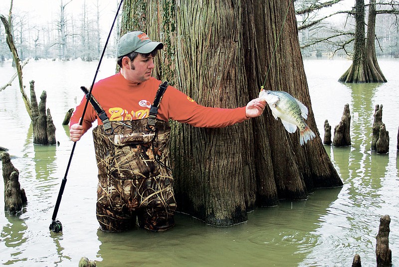 Wade fishing nabs spooky, spawning crappie