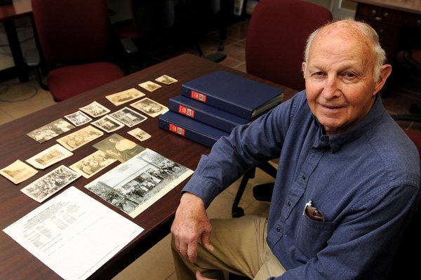 Harold Arthurs shows some of the research he’s done on his family at the Family Resource Center at the Jones Center in Springdale. The Church of Jesus Christ of Latter-day Saints in Springdale will host the Family History Conference Saturday. 