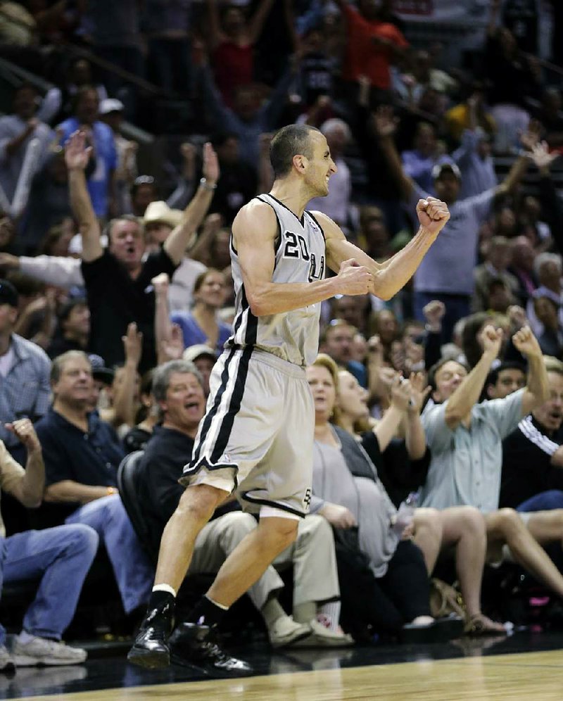 San Antonio guard Manu Ginobili scored 18 points to lead the Spurs to a 91-79 victory over the Los Angeles Lakers on Sunday. 