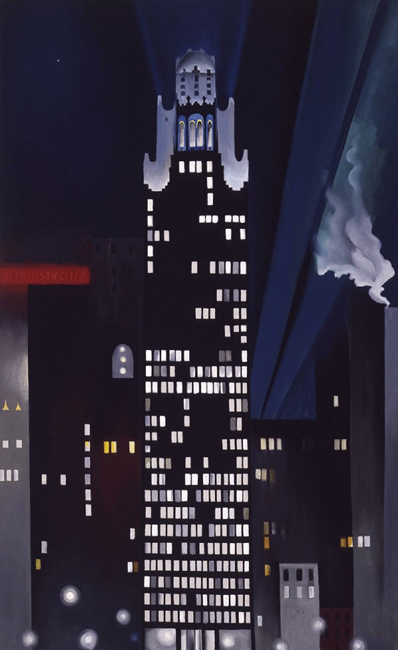 Photo credit required:
Georgia O'Keeffe
Radiator Building‚ÄîNight, New York, 1927
Oil on canvas
48 x 30 in. (121.9 x 76.2 cm)
Alfred Stieglitz Collection, Co-owned by Fisk University, Nashville, Tennessee, and Crystal Bridges Museum of American Art, Inc., Bentonville, Arkansas