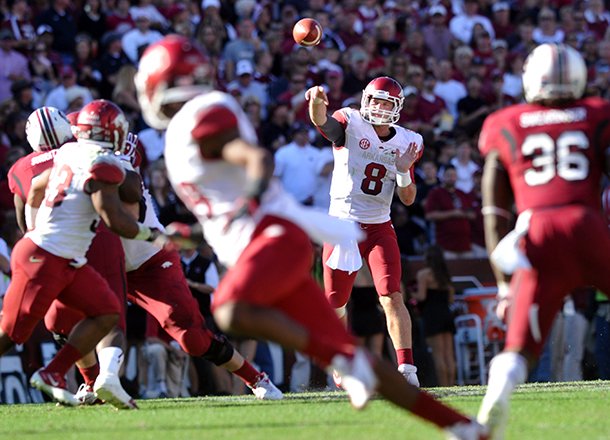 Quarterback Tyler Wilson is one of a handful of Arkansas players hoping to hear their name called Friday in the NFL Draft. 