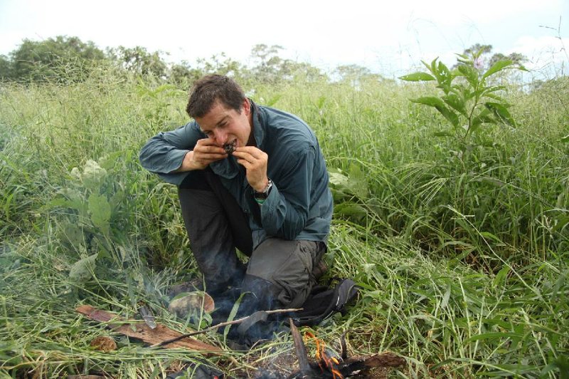Survival expert Bear Grylls eats something disgusting in Zambia. He’ll be back this summer with a new competition series on NBC. 