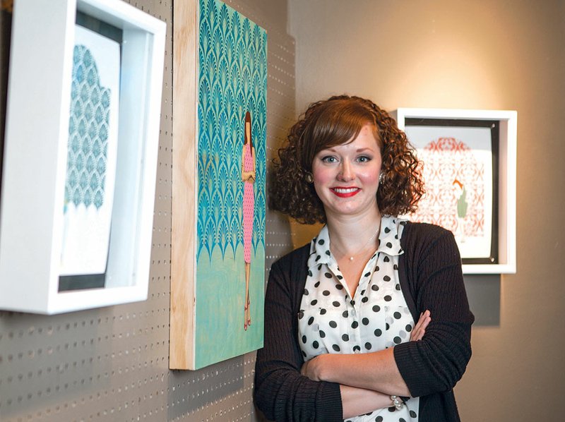 Carly Dahl has had a long run in printmaking and drawing. She said her work is usually feminine-based, and she gets her inspiration from fashion magazines.