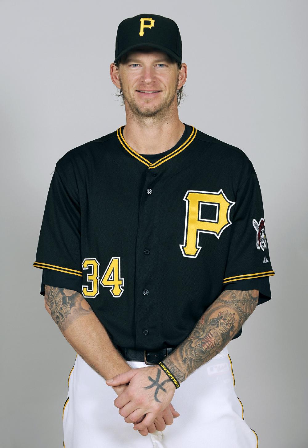 BRADENTON, FL - FEBRUARY 17: AJ Burnett #34 of the Pittsburgh Pirates poses during Photo Day on Sunday, February 17, 2013 at McKechnie Field in Bradenton, Florida. (Photo by Tony Firriolo/MLB Photos via Getty Images) *** Local Caption *** AJ Burnett