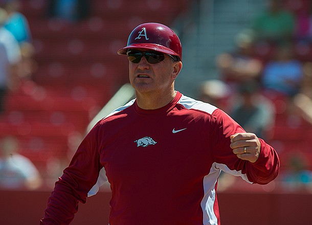 Mike Larabee coached Arkansas softball to one of its best seasons ever in 2013. 