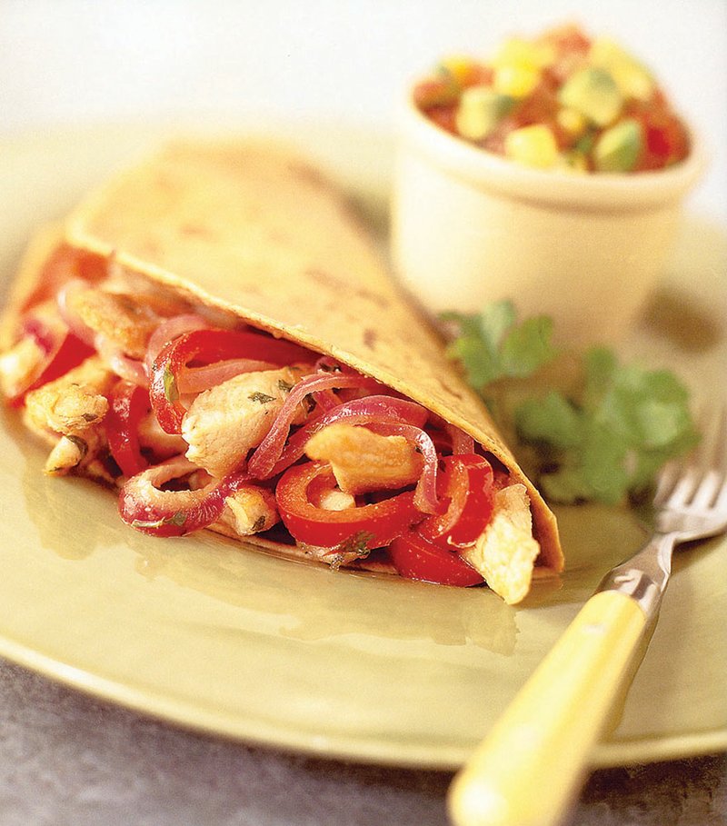 Chicken Fajitas With Avocado-Corn Salsa
