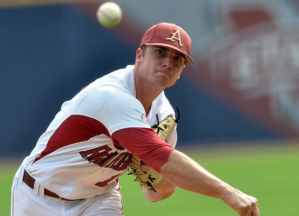 Arkansas pitcher Barrett Astin was selected by the Milwaukee Brewers in the 2013 MLB draft Friday.