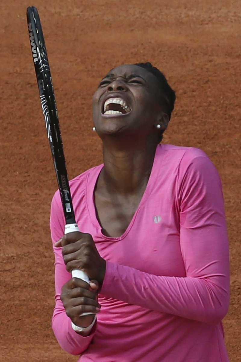 Venus Williams lost in the first round of the French Open for the first time since 2001. 