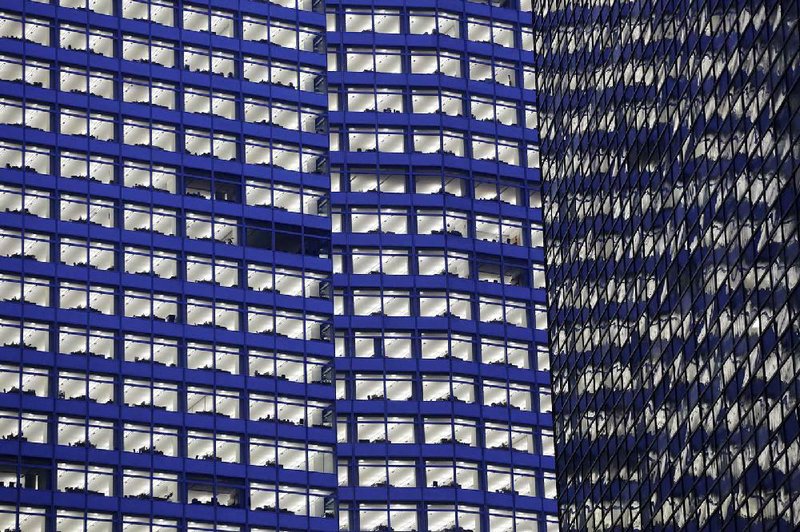 Lights shine in the offices of Goldman Sachs headquarters in New York in this file photo. U.S. banks earned $40.3 billion in the first quarter, the Federal Deposit Insurance Corp. said Wednesday, the most ever for a single quarter. 