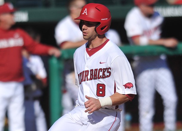 Tyler Spoon led Arkansas in hits and RBIs as a freshman. 