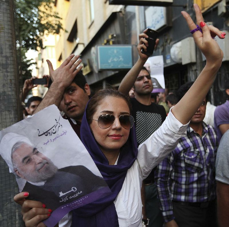 Young people took to the streets in Teheran last week to celebrate the outcome of Iran’s presidential election. 