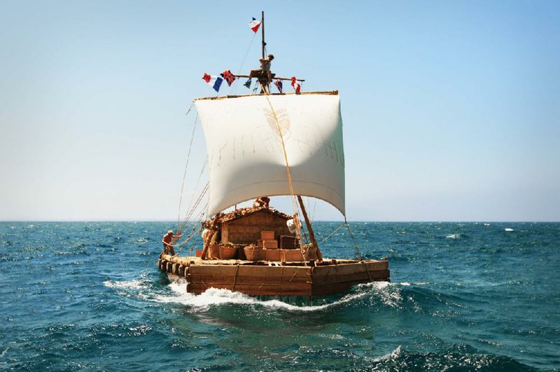 Sit back and you’ll hear a tale — of Thor Heyerdahl’s Pacific voyage on a balsa raft in 1947 in Kon-Tiki. 