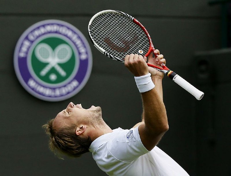 Belgian Steve Darcis, ranked 135th in the world, upset two-time Wimbledon champion Rafael Nadal of Spain 7-6 (4), 7-6 (8), 6-4 in Monday’s first-round action at the All England Lawn Tennis Championships at Wimbledon in London. 