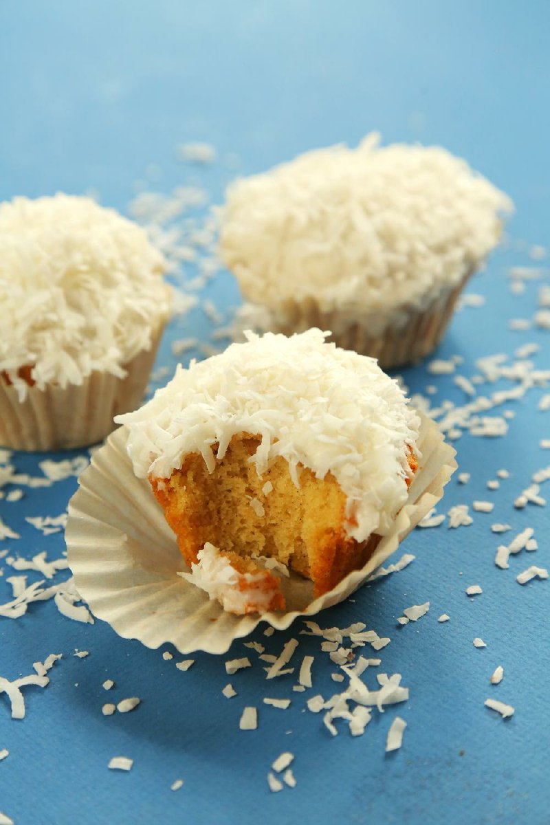 Coconut oil can be used in place of butter or shortening in baked goods, such as these vegan Coconut Cupcakes. 