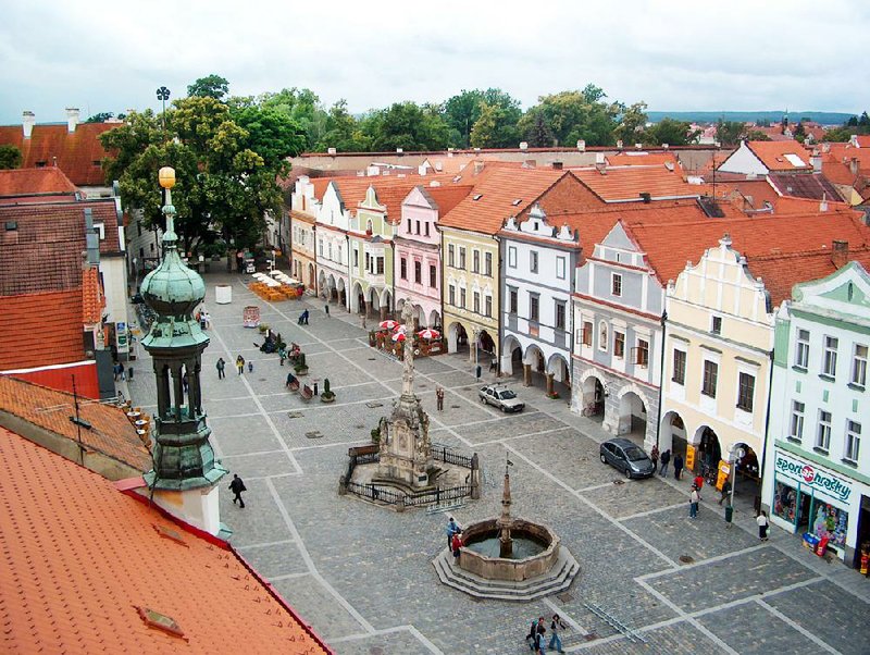 The well-preserved Czech town of Trebon revolves around its charming main square. 
