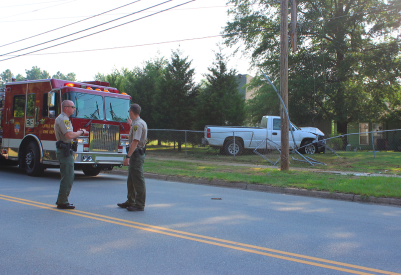 A chase of a stolen pickup ended in a crash Friday morning in Little Rock.