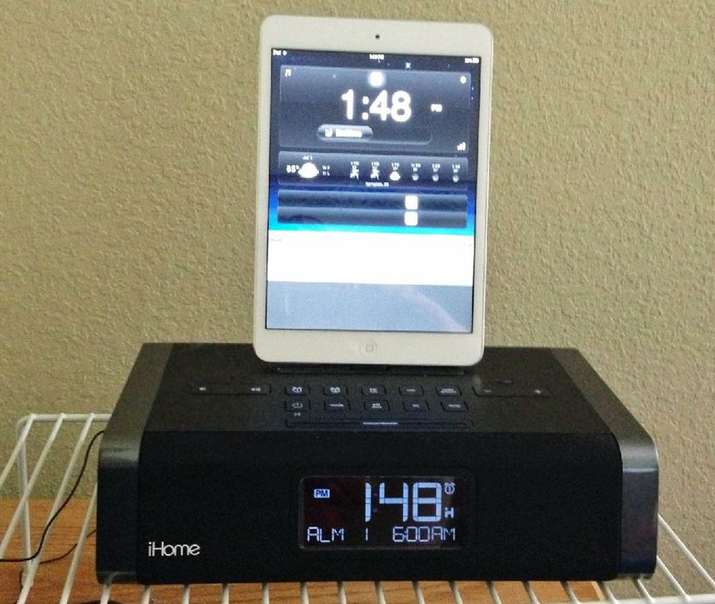 The iHome IDL45 dual alarm system works with the latest iPhones, iPads and iPods that feature the Lightning connection. 