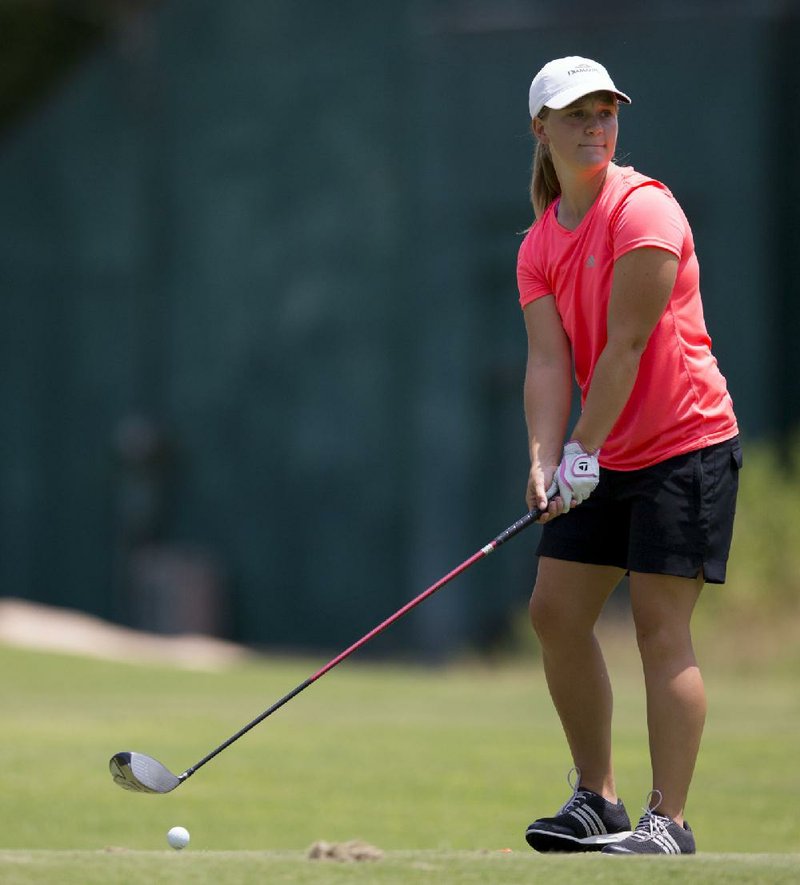 Grier Bennett of Jessieville overcame a double bogey and a bogey on consecutive holes for a four-stroke victory in the Arkansas Women’s Golf Association Stroke Play Championship. 