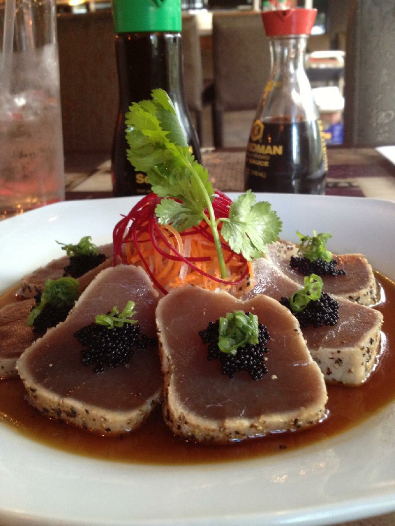 Tuna Tataki is one of the sushi bar appetizers at Chi’s Asian Cafe in Riverdale. 