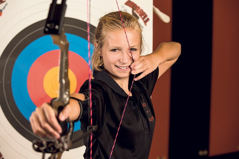 Gina Mishark, 12, a student at Batesville Junior High School, recently finished second at the National Archery in the Schools Program World Championship in St. Louis in the elmentary girls division. Mishark is ranked No. 1 in the world in overall points in her division in the National Archery in the Schools Program.