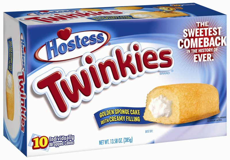 This undated image provided by Hostess Brands LLC shows a box of Twinkies. Twinkies will be back on shelves by July 15, 2013, after its predecessor company went bankrupt after an acrimonious fight with unions last year. The brands have since been purchased by Metropoulos & Co. and Apollo Global Management.