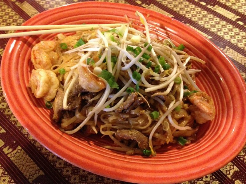 Order the Combination Phat Thai off the menu at Thai Taste in Jacksonville. 