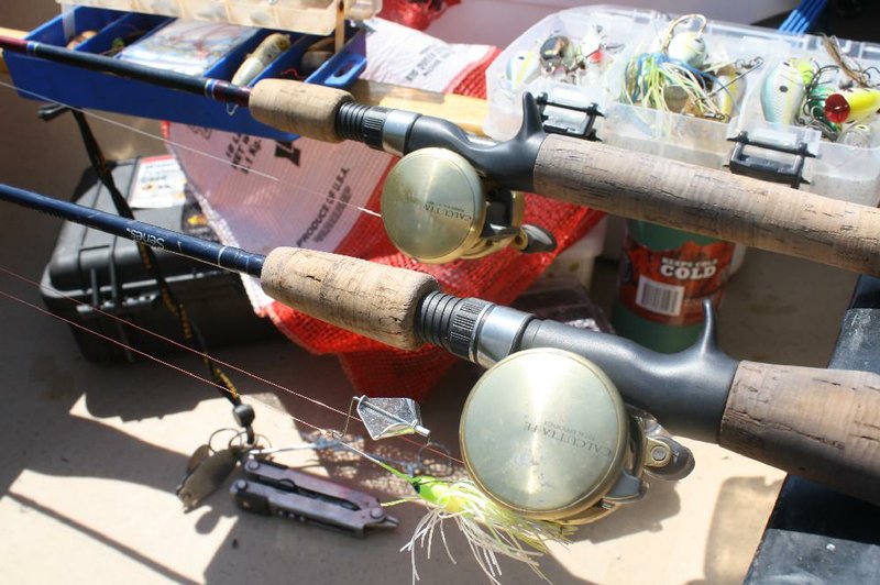 Arkansas Democrat-Gazette/BRYAN HENDRICKS
Light-action baitcasting rigs handle almost all of the writer's smallmouth bass fishing assignments.
