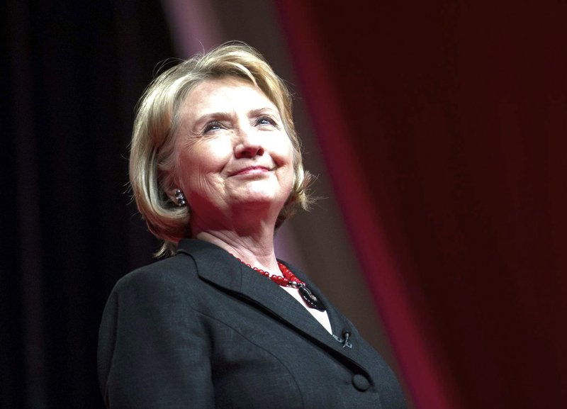 This July 16, 2013, file photo shows former Secretary of State Hillary Rodham Clinton addressing the 51st Delta Sigma Theta National Convention in Washington. 