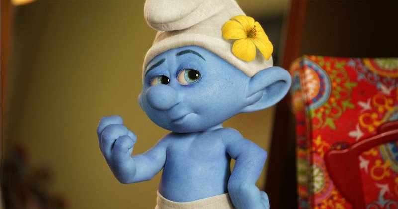 Vanity Smurf (voice of John Oliver) feels pretty good about himself in The Smurfs 2. 