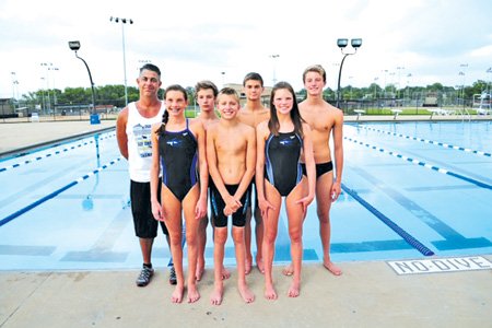 Six members of the Northwest Arkansas Aquatics swim team captured state championships at the Arkansas Age Group Championship meet in Fort Smith. Aquatics coach Steve Duwell was also named the Coach of the Year. The state champion swimmers are Hayden Harlow, Ryan Husband, Madeline Marks, Lainey Quandt, Zane Sutton and Gavin Vann. 