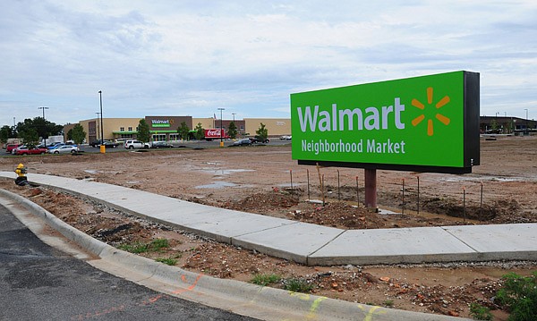 A Neighborhood Market in Bentonville on the corner of I Street and Southwest Regional Airport Boulevard, Friday, August 9, 2013,  one of two news stores Walmart is opening in Northwest Arkansas in the near future.