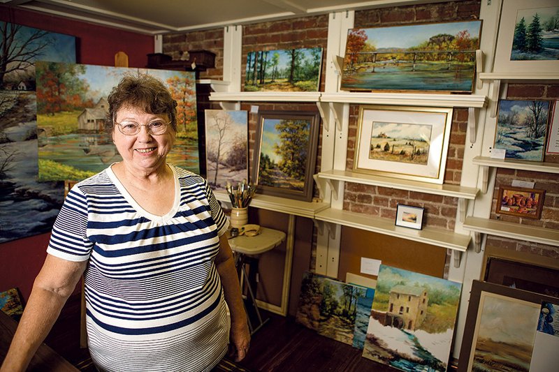 Virginia Potter has been a painter for more than 40 years.  She has a studio space in the top level of Carmen’s Art and Antiques in downtown Conway.