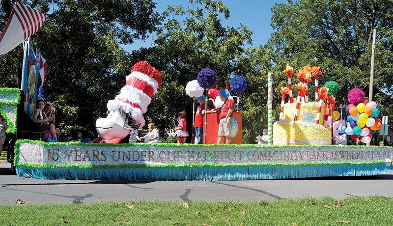 Last year’s First Community Bank float was themed after The Cat in the Hat, by Dr. Seuss.