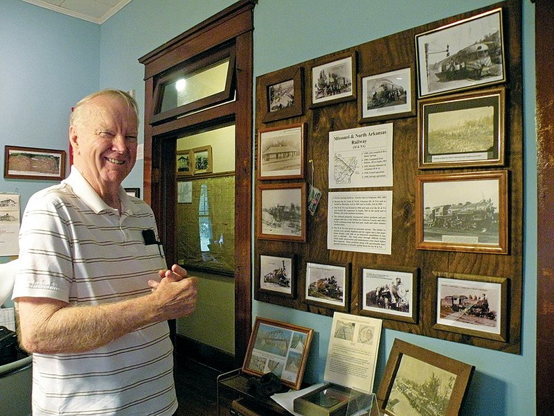 Charles Stuart, president of the Cleburne County Historical Society, said the railroad was instrumental in the development of Cleburne County. This exhibit is on display at the historical society’s museum in Heber Springs.