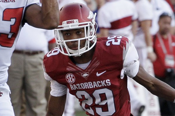 Arkansas junior starting cornerback Jared Collins said. "We just have to keep our eyes in the right place," when speaking about the upcoming Arkansas-Auburn game.